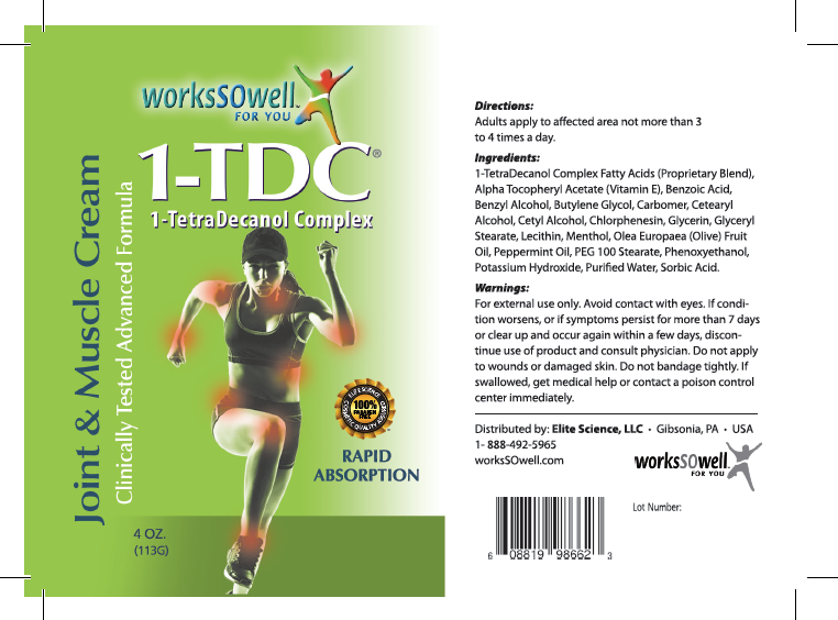 1-TDC Joint & Muscle Cream - 4 bottles (16 oz)