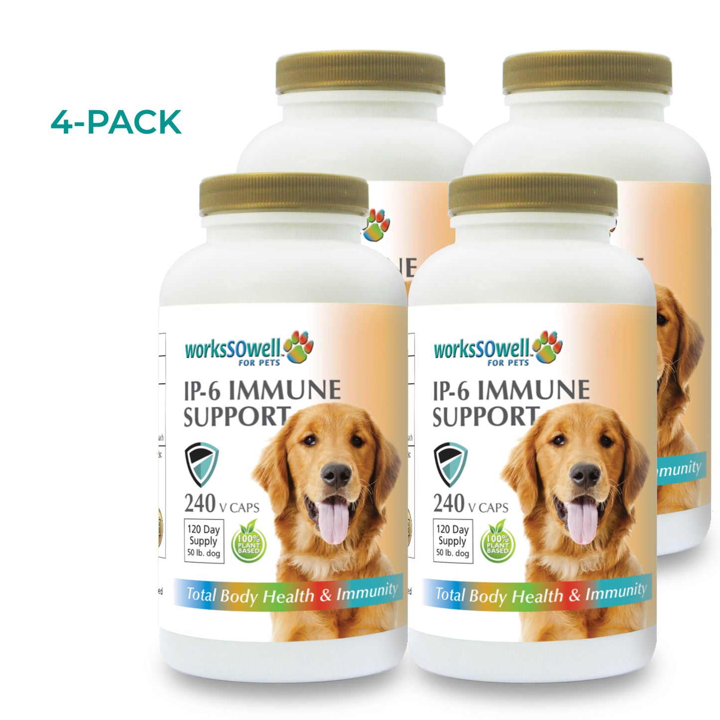 IP-6 IMMUNE SUPPORT for Dogs 4 Bottles (960 V-Caps)