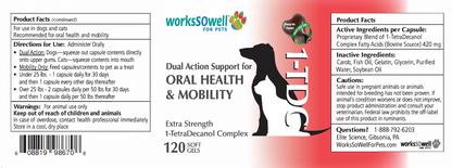1-TDC Oral Health + Mobility Support for Cats & Dogs  4 Bottles (480 soft gels)