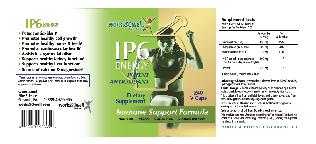 IP6 Energy Immune Support 2 Bottles (480 V-Caps)
